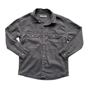 Zara Gray Snap Front Shirt Size 8